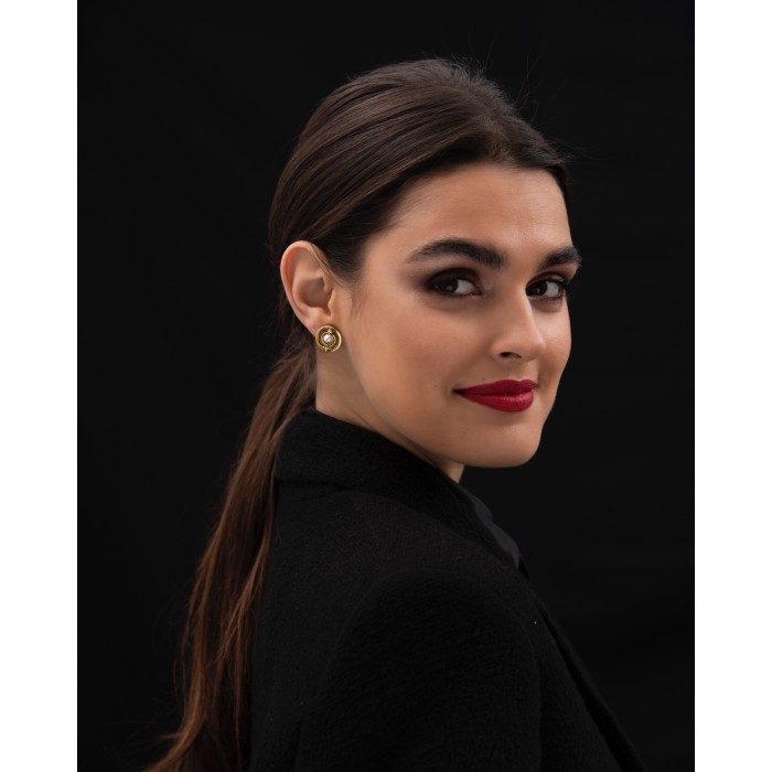 Pendientes Style oro cierre omega y...