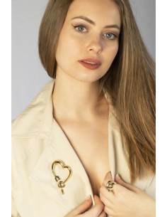 Broche Cuore oro 2