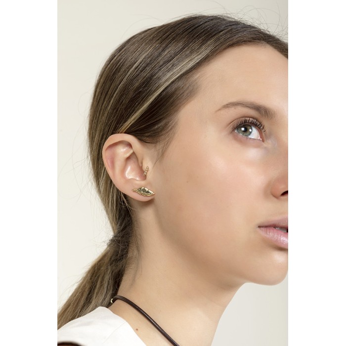 Pendientes Pluma oro