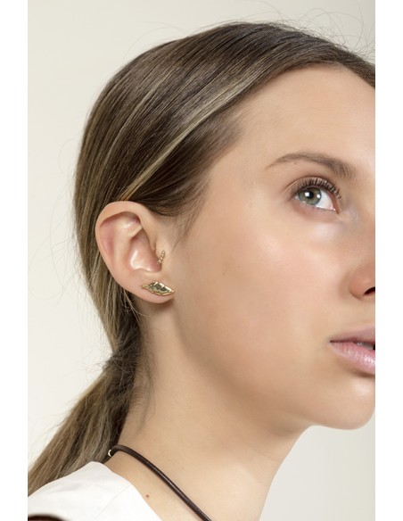 Pendientes Pluma oro