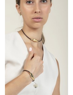 Collar  Pluma oro 2
