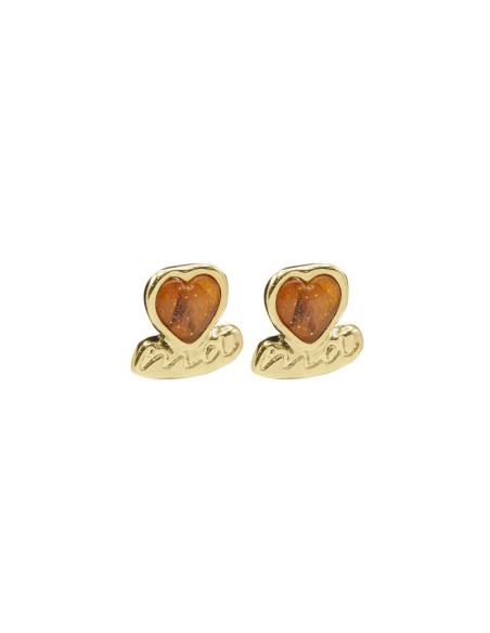 Pendientes Ternura oro marrón