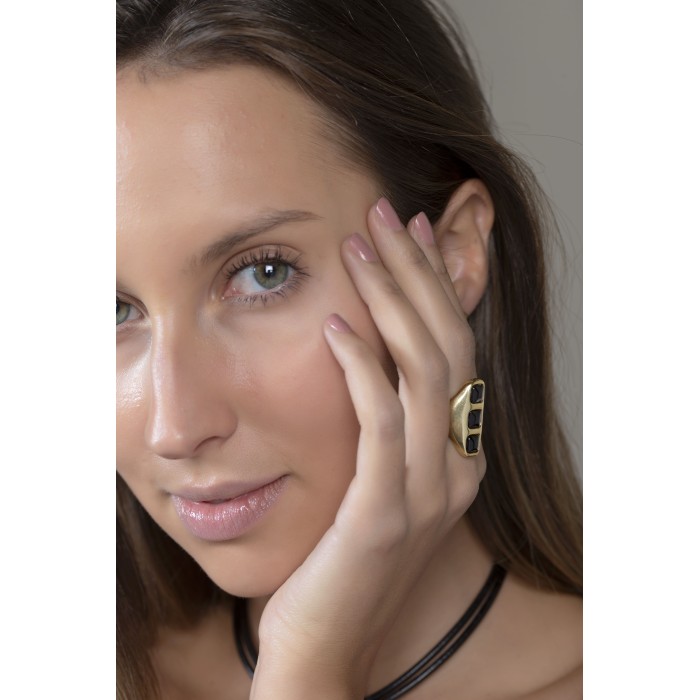 Anillo Kubik Chik Oro