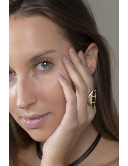 Anillo Kubik Chik Oro